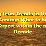 Long term Trends in On the web Gaming: What to be able to Expect within the next Decade