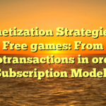 Monetization Strategies in Free games: From Microtransactions in order to Subscription Models