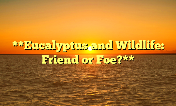 **Eucalyptus and Wildlife: Friend or Foe?**